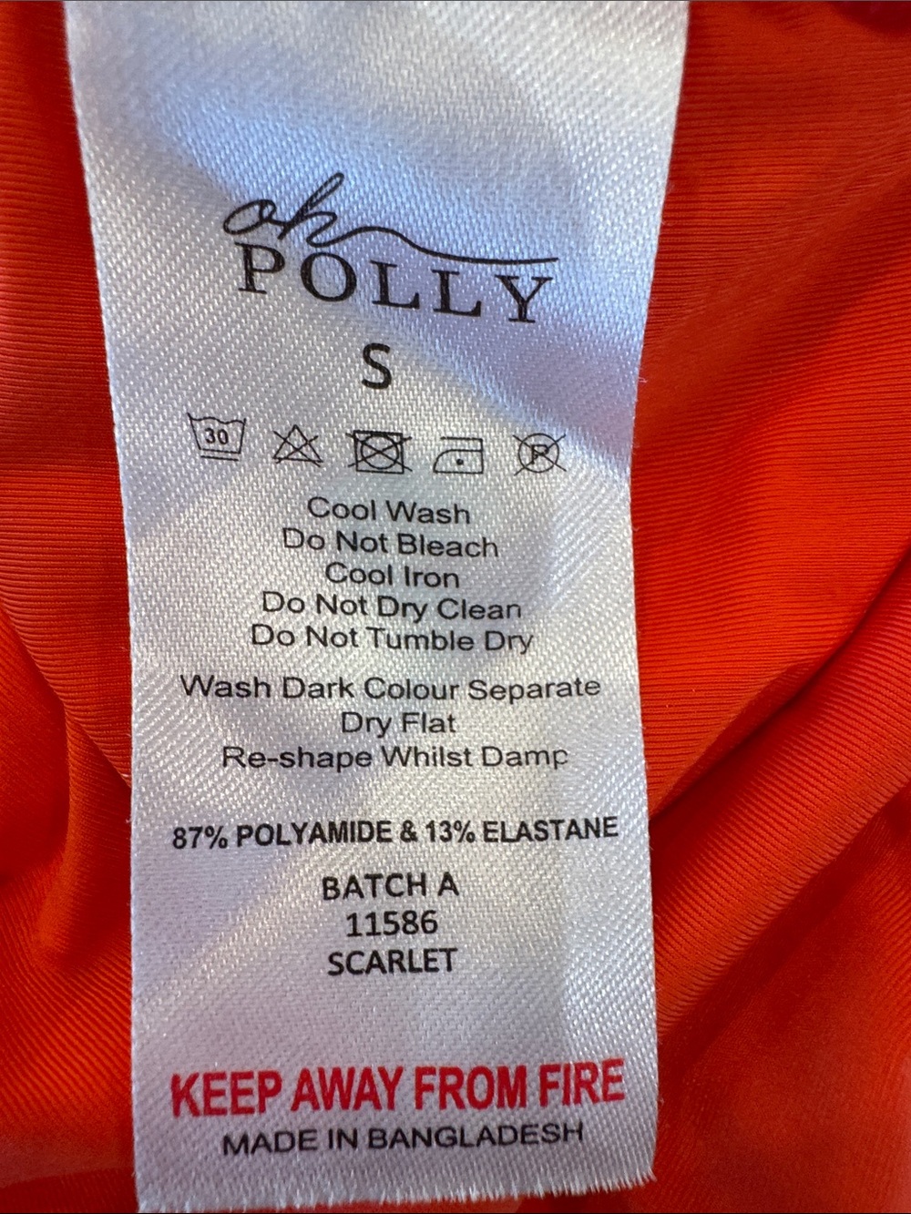 Oh Polly Ruched Mini Dress in Vibrant Red-Orange - Picture 8 of 9